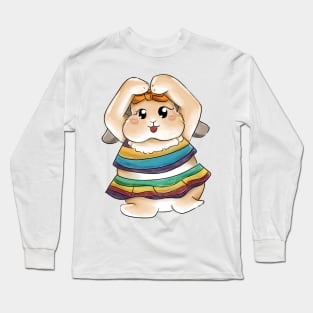 Rainbow Rabbit Outfit _ Bunniesmee Long Sleeve T-Shirt